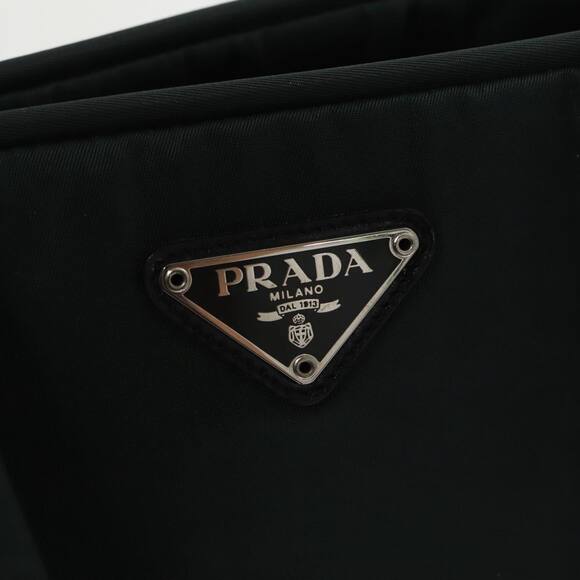 PRADA Hand Bag Nylon Green Silver - Picture 15 of 16